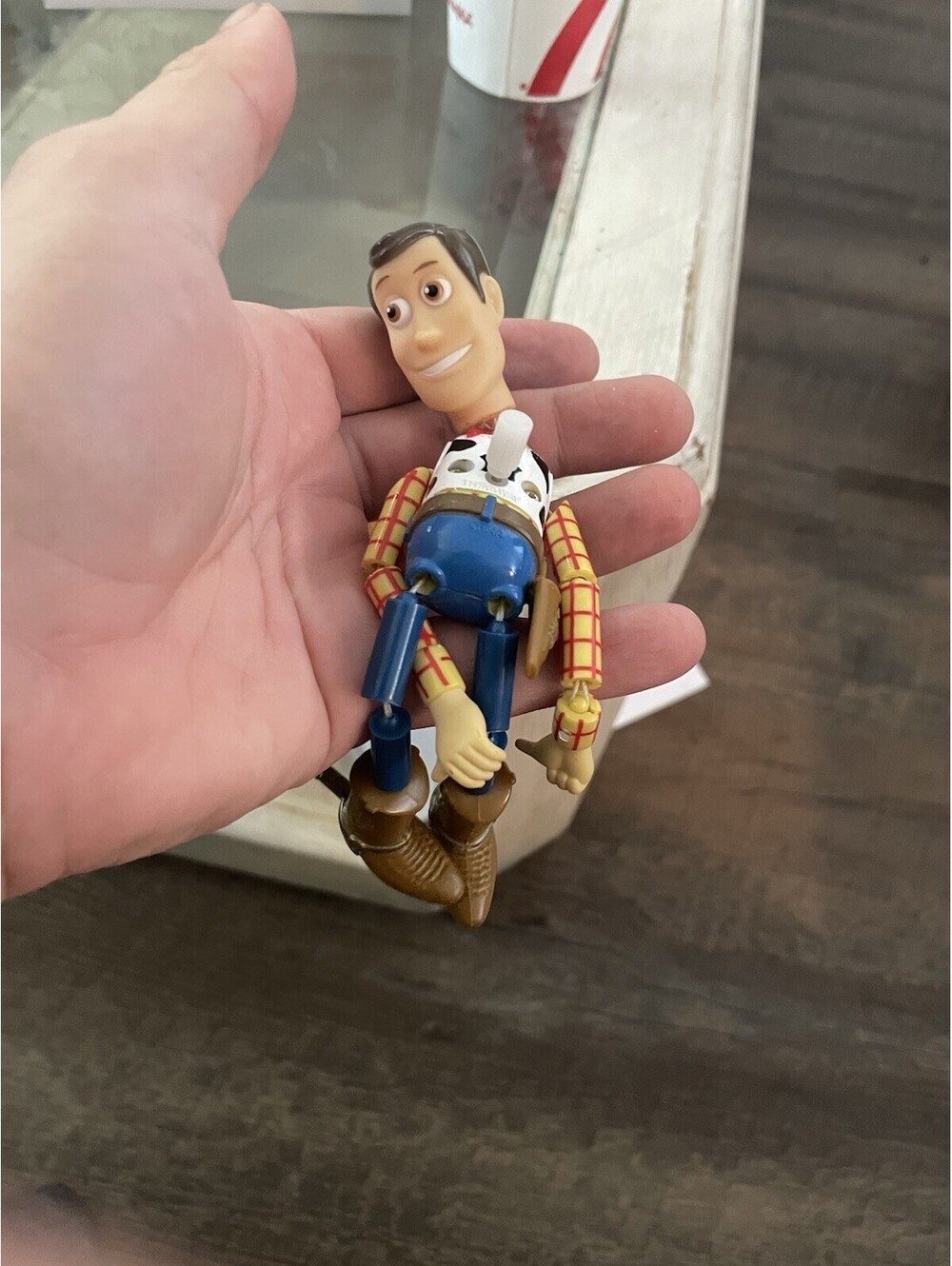 Genuine Disney 6" Thinkway Kicking Woody Toy NON WORKING **NO Hat**